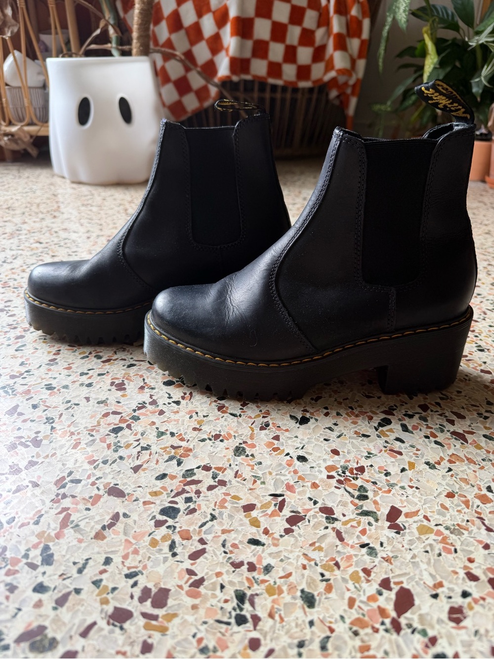 Dr. Martens Rometty Wyoming Leather Platform Chelsea Boots
